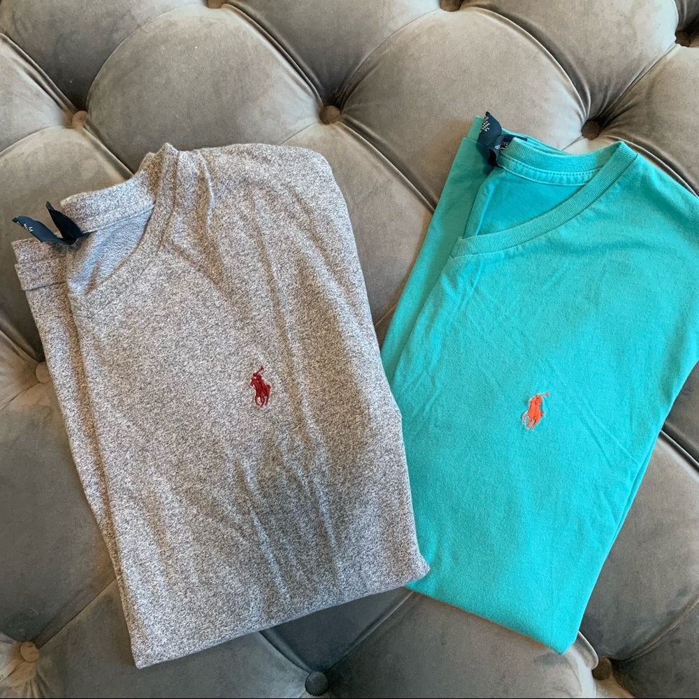 TWO MENS SHIRTS POLO SIZE MEDIUM
